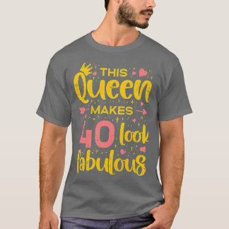 Camiseta Mulheres De 40 Anos Oferecem 40 E Fabuloso Desde 1