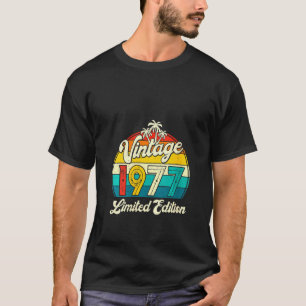 Camiseta Mulheres de 45 anos Vintage 1977 45th Birthday Par
