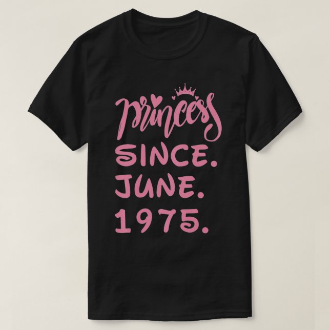 Camiseta Mulheres de 46 anos Aniversário em 2021 Princesa S (Frente do Design)