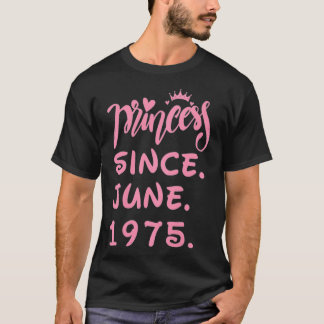 Camiseta Mulheres de 46 anos Aniversário em 2021 Princesa S