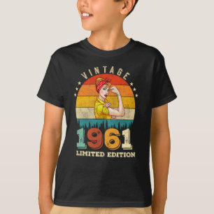 Camiseta Mulheres De 61 Anos De Idade Bday 1961 Vintage 61r