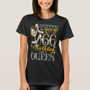 Camiseta Mulheres de 66 anos entrando no meu sexagésimo sex