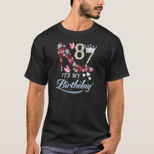 Camiseta Mulheres de 87 anos É meu 87º aniversário engraçad