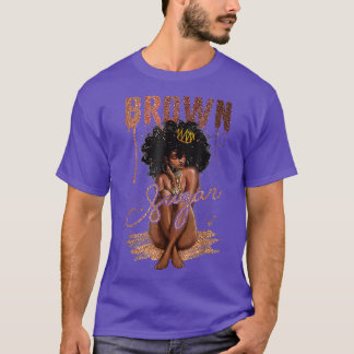 Camiseta Mulheres de Açúcar Marrom Orgulhosas Mulheres Negr