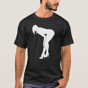 Camiseta Mulheres De Altos Pés Deitadas Sobre A Arte Femini