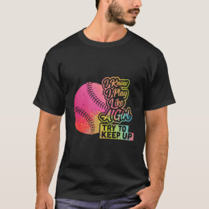 Camiseta Mulheres De Beisebol Engraçadas Equipe De Presente