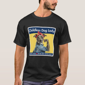 Camiseta Mulheres de Cachorro Sem Filhos Kamala Harris 2024