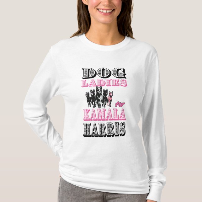 Camiseta Mulheres de cão para Kamala Harris (Frente)