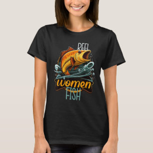 Camiseta Mulheres de Carretel Pescam Pescador Pesca Amor Ar