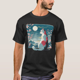 Camiseta Mulheres de Cerejeira Sakura da Montanha do Gato J