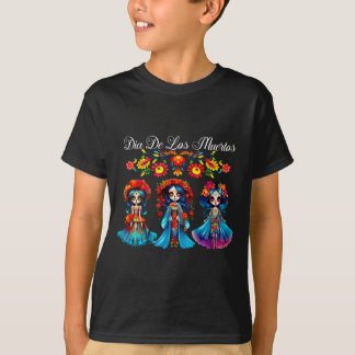 Camiseta Mulheres de Crânio de Açúcar Dia De Los Muertos Ca