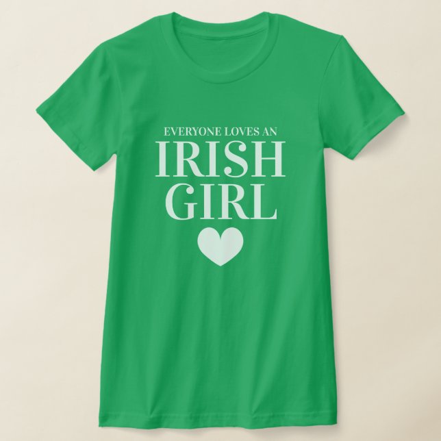 Camiseta Mulheres de Dia de São Patrício cardíaco verde irl (Postura )