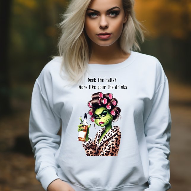 Camiseta Mulheres De Furto Verde Rumpy Adoram Cocktails (Criador carregado)