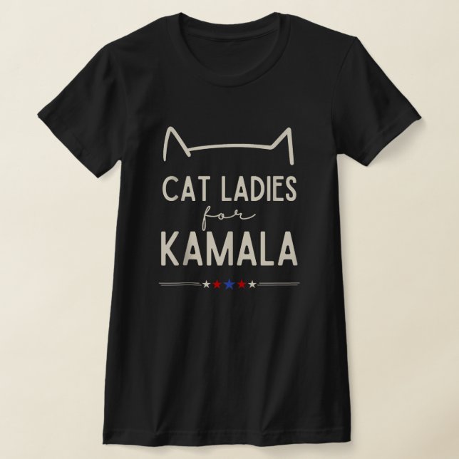 Camiseta Mulheres de Gato Infantis votam Kamala harris 2024 (Postura )