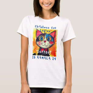 Camiseta Mulheres De Gato Sem Fios Para Camala T-Shirt