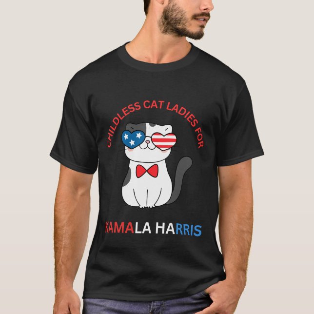 Camiseta Mulheres de Gato Sem Fios para Harris - Tee Mascul (Frente)