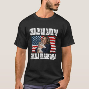 Camiseta Mulheres De Gato Sem Fios Para Kamala Harris 2024