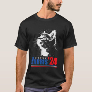 Camiseta Mulheres De Gato Sem Fios Para Kamala Harris 24 EU