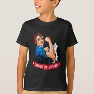 Camiseta Mulheres de Gato Sem Fios Votam Mulheres Voto Polí