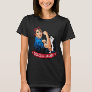 Camiseta Mulheres de Gato Sem Fios Votam Mulheres Voto Polí