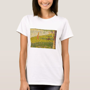 Camiseta Mulheres de Georges Pierre Seurat   no banco de