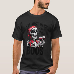 Camiseta Mulheres de Halloween Estou Aqui Apenas para os Va