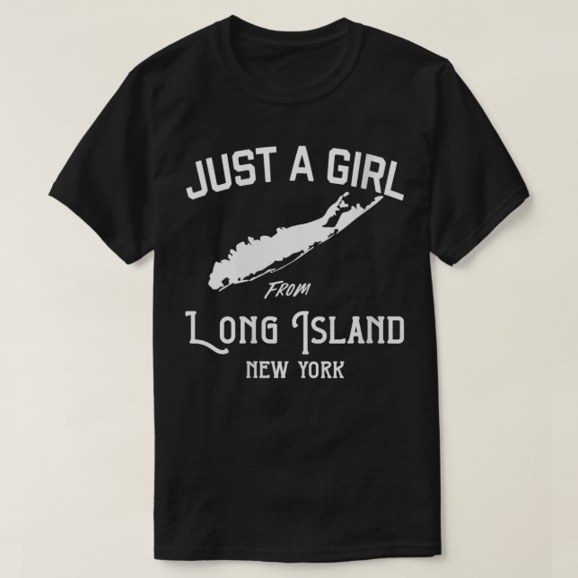 Camiseta Mulheres De Long Island New York Souvenir Para Mul (Frente do Design)