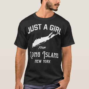 Camiseta Mulheres De Long Island New York Souvenir Para Mul
