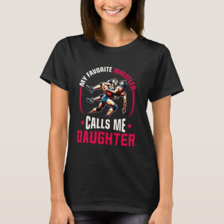 Camiseta Mulheres de Luta Livre Engraçadas Meu Lutador Favo