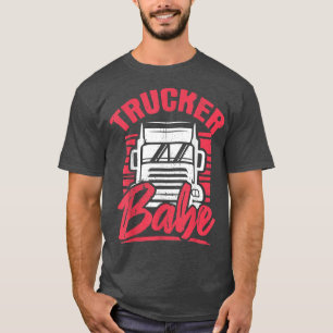Camiseta Mulheres de Maquinista de Caminhão-Caminhão