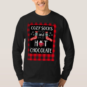Camiseta Mulheres De Natal Meias Loucas E Chocolate Quente