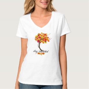 Camiseta mulheres de raízes de árvores conectadas
