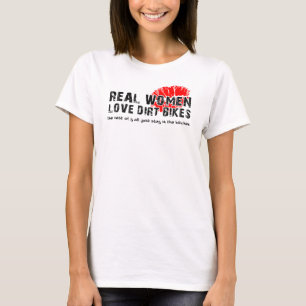 Camiseta Mulheres de Verdade Amam Motos Off-Road Motos de T