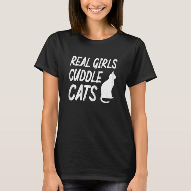 Camiseta Mulheres De Verdade Gatos De Gato Para Gato De Gat (Frente)