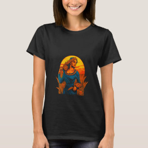 Camiseta Mulheres Demeter Mito Grego V Pescoço