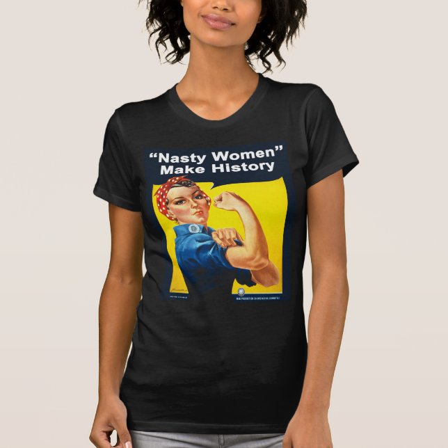 Camiseta Mulheres desagradáveis - Rosie o rebitador (Frente)