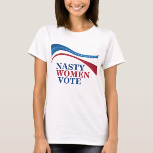 Camiseta Mulheres desagradáveis votam na bandeira americana