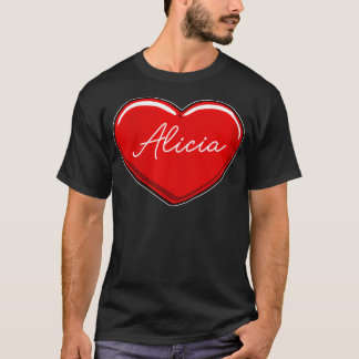 Camiseta Mulheres Desenham Coração Coração Alicia Primeiro