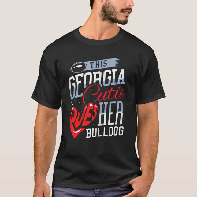 Camiseta Mulheres Desta Georgia Cutie Adora Seu Cachorro T- (Frente)