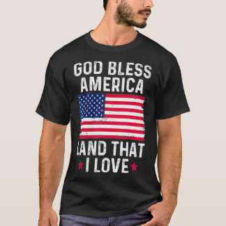 Camiseta Mulheres Deus abençoe América Terra Que Eu Adoro V