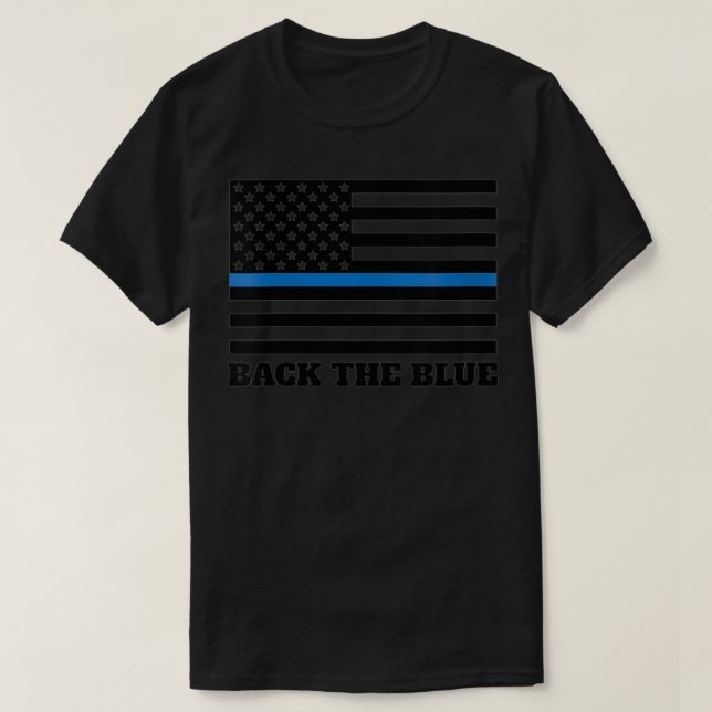 Camiseta Mulheres devolvem a Polícia Azul que suporta linha (Frente do Design)
