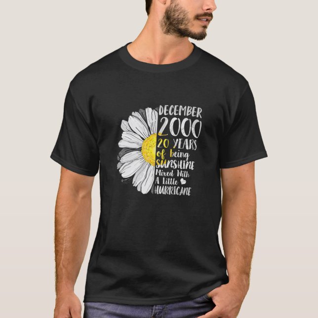 Camiseta Mulheres Dezembro Menina Aos 20 Anos Nascimento Da (Frente)