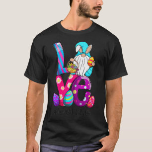 Camiseta Mulheres Dia da Páscoa Gnomo Amor Almoço Senhora