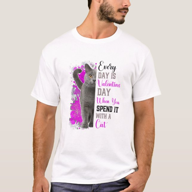 Camiseta Mulheres Dias de os namorados Cat Mãe Mãe Mãe Mãe  (Frente)