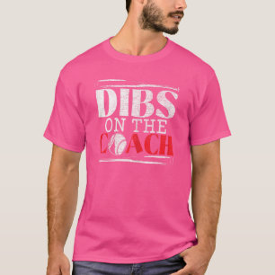 Camiseta Mulheres Dibs Na Esposa Gir Do Treinador Baseball