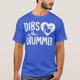 Camiseta Mulheres Dibs No Drummer Engraçado Esposa De Bater