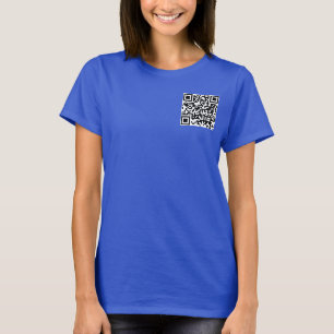 Camiseta Mulheres Digitalizam-me Código QR Duplo Lado Profu