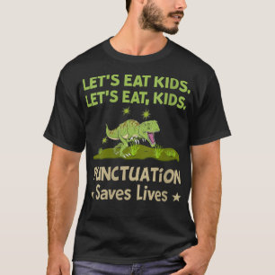Camiseta Mulheres Dinossauras Comem Crianças Pontuação Salv