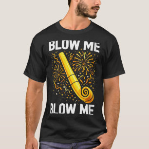 Camiseta Mulheres Divertido Me Dê Um Beijo Feliz Ano Novo C