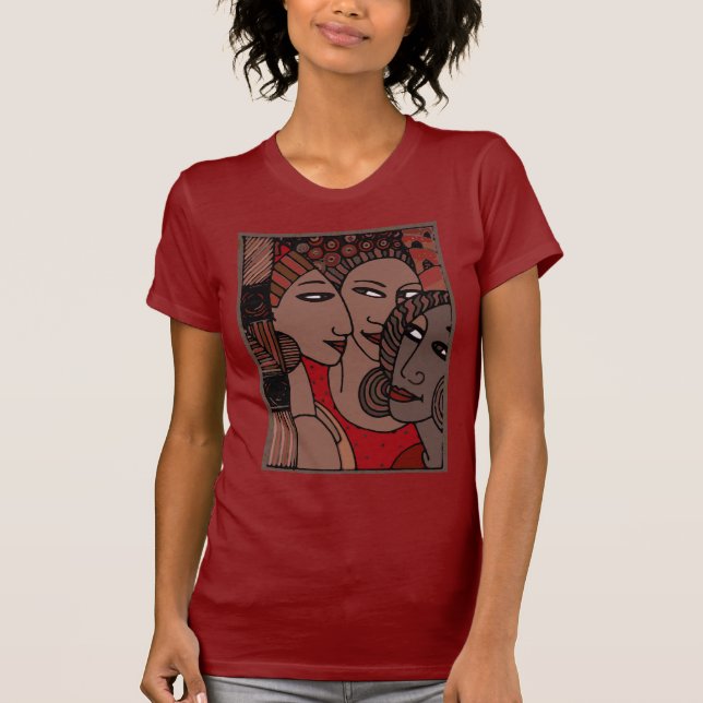 Camiseta Mulheres do afro-americano (Frente)